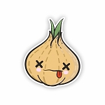 Funny Dead Onion  Sticker (Peel N' Stick)